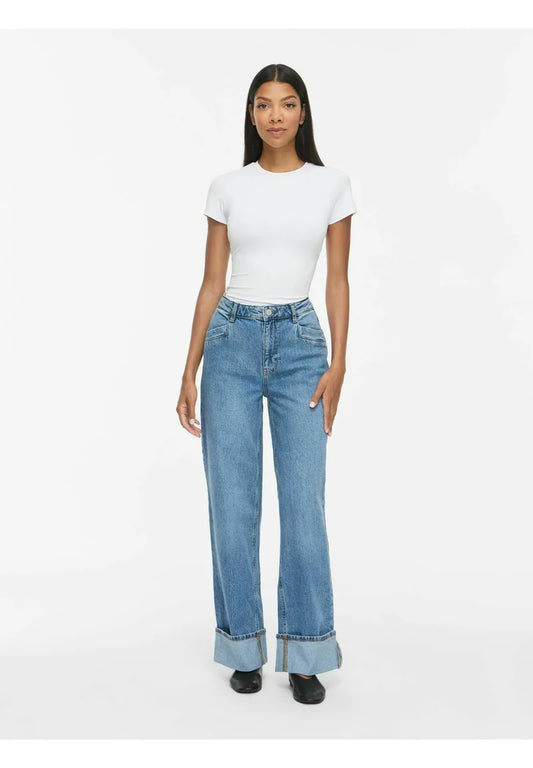 VILA WIDE FIT JEANS VIFOLA HIGH WAIST